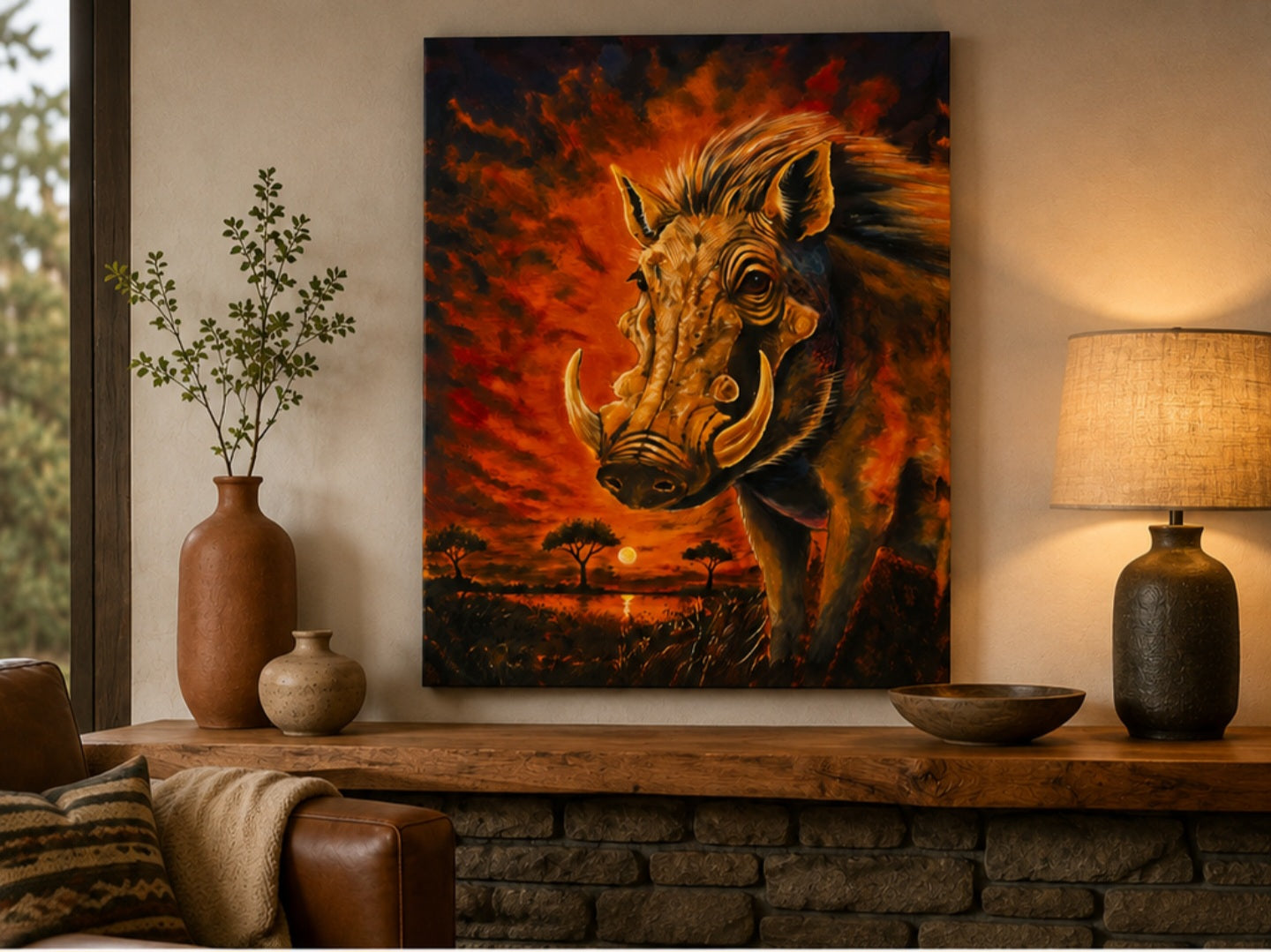 Warthog at Sunset